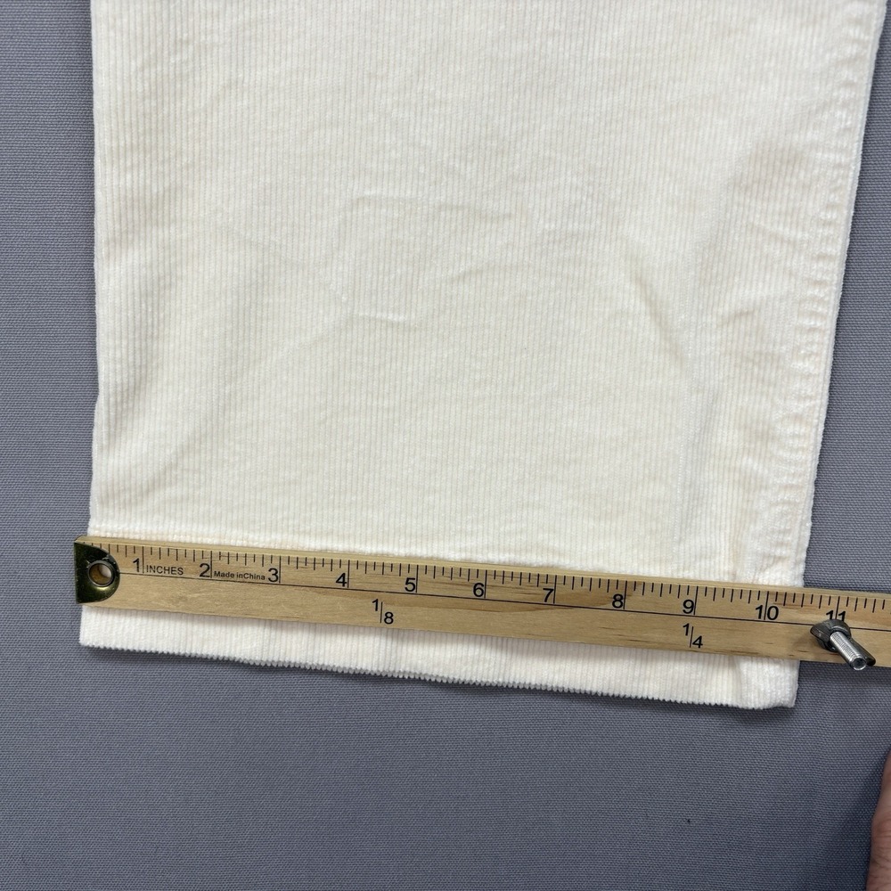Maeve Colette Full Length Pants 30 fit 28x29 Cream Corduroy Wide Leg High Rise - Picture 3 of 16